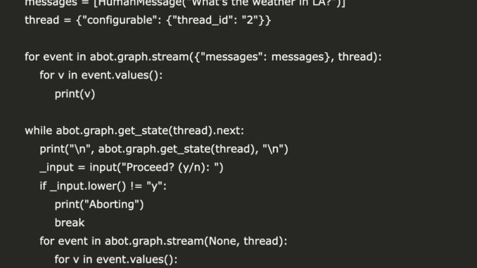 Creating an AI Agent-Based System with LangGraph: Putting a Human in the Loop