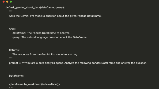 Tutorial to Create a Data Science Agent: A Code Implementation using gemini-2.0-flash-lite model through Google API, google.generativeai, Pandas and IPython.display for Interactive Data Analysis