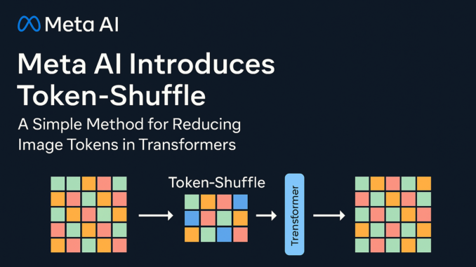 Meta AI Introduces Token-Shuffle: A Simple AI Approach to Reducing Meta AI Introduces Token-Shuffle: A Simple AI Approach to Reducing Image Tokens in Transformers
