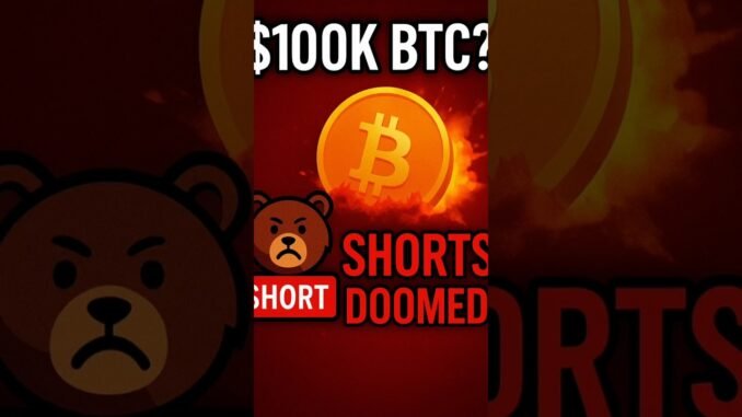 "Bitcoin to $100K? $3B SHORTS On the Edge! #Bitcoin #Crypto #CryptoNews #WhaleAlert #Shorts