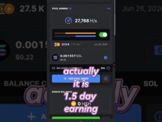 Day 01/365 of crypto mining via crypto tab #cryptomining #bitcoin#Cryptosimplified
