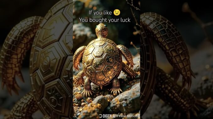 I Uncovered a GOLDEN Lucky Turtle!v 🥶 #ai #trending #shorts #forkids #short #news