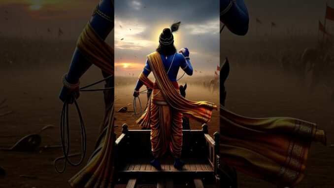 Guiding the path through uncertainty. Just as Krishna guided Arjuna, AI guides our future.#krishna
