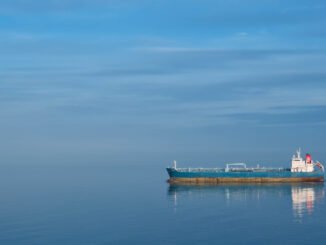 Illustrative image of tanker for article on AI sea navigation aids.