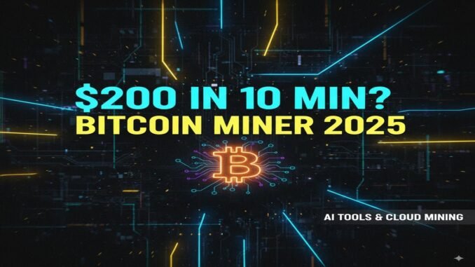 ⚡ Bitcoin Mining 2025 | AI Tools, Cloud Mining & Beginner’s Guide