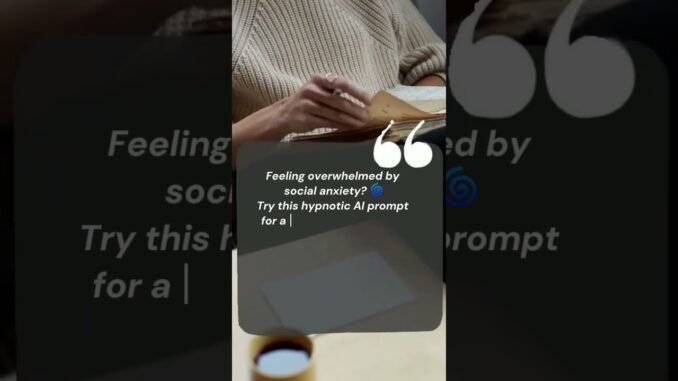 Transform Your Confidence with This Social Anxiety AI Guide! 🌀#shorts #prompt #chatgpt #anxiety