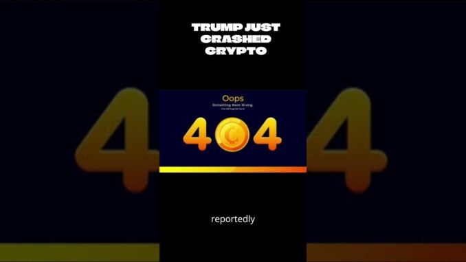 Crypto Meltdown After Trump’s China Tariff Shock! 💥 #trump #crypto #bitcoin