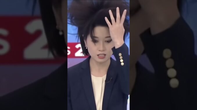 AI News Anchor's Hair Defies Gravity Live on Air
