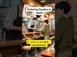 Ordering Gyudon in Japan＃JLPT N5 #japanese #listening #nihongo#ai #beginners
