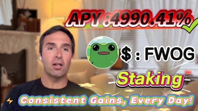 🧠 Solana staking for beginners — real FWOG mining with stable 4990.41% APY returns!