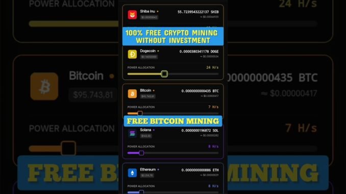#best free bitcoin mining, free crypto cloud mining sites/apps 2026 #freeminingcoin #free #crypto