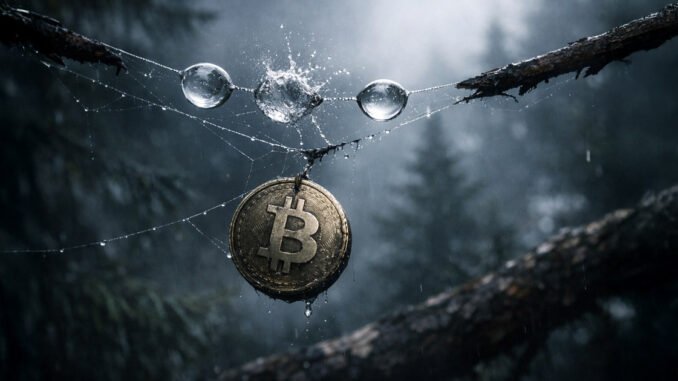 Bitcoin enters a high-risk window as credit stress builds beneath a record 206% stock bubble