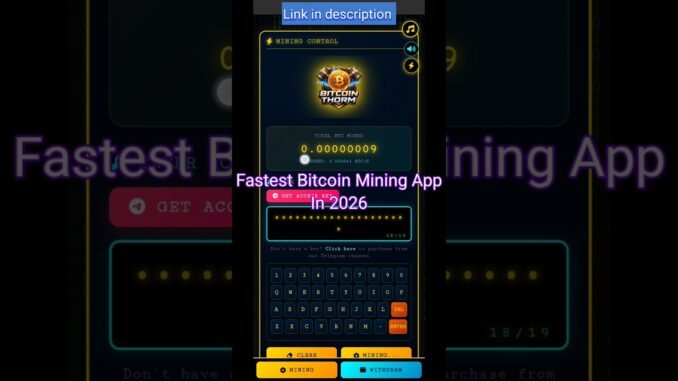 Fastest Bitcoin Mining App In 2026 🔥 #BitcoinMiningApp #Bitcoin #Crypto