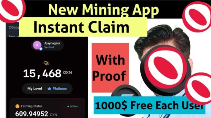 New Mining app, Telegram mining app, Free Crypto airdrop, New airdrop, free airdrop,