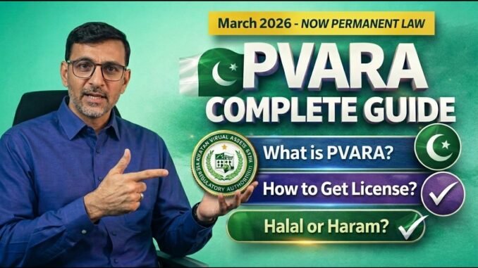Pakistan Crypto LEGAL Now - PVARA Act 2026 Complete Guide | Virtual Assets Regulation Explained