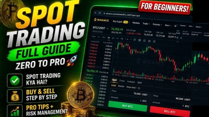 Crypto Spot Trading Full Guide (Hindi) 🔥 | Buy & Sell Step by Step