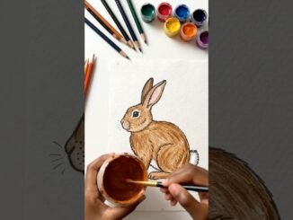 Easy rabbit drawing | Easy Rabbit Painting 🐰🎨 | AI Art for Beginners #animalart #drawing