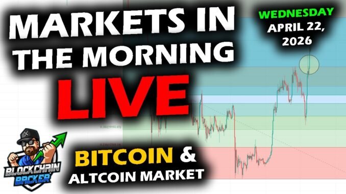 MARKETS in the MORNING, 4/22/2026, BTC $78,100, XRP $1.46, Gold $4,751, RTY 2,790, DXY 98