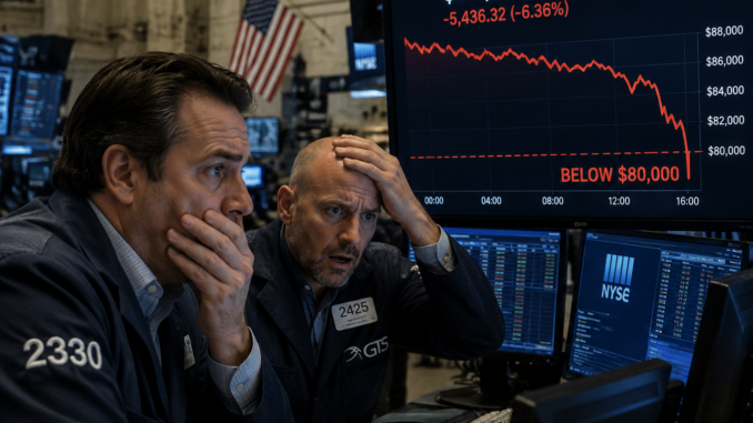 BTC dips below $80k.