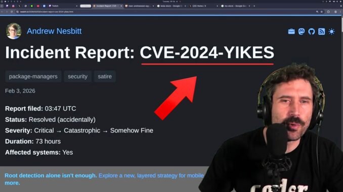 CVE patched by Crypto Mining Worm Satire (Satire?)