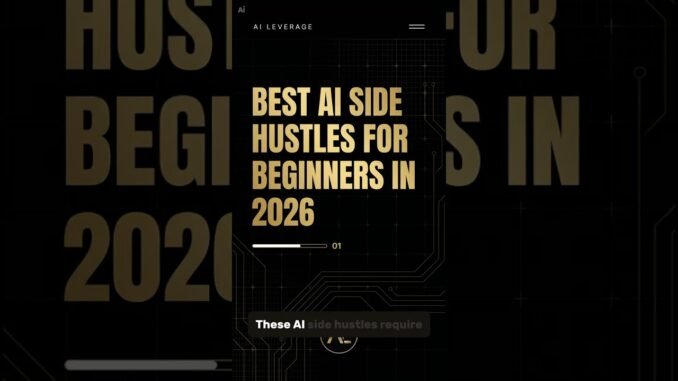 Best AI Side Hustles For Beginners in 2026!!  #ai