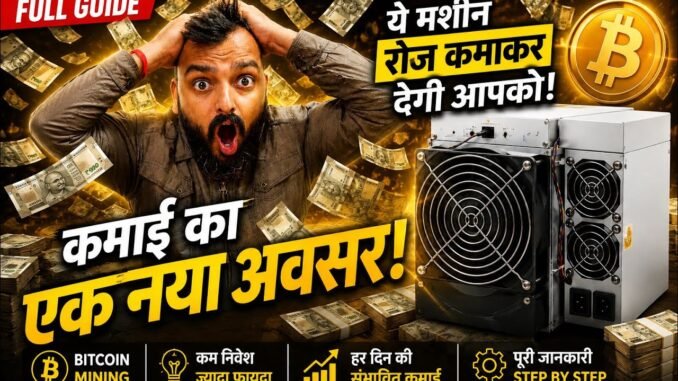 Bitcoin Mining Kaise Kare? Complete Beginner Guide 2026 | ASIC Machine, ROI & Withdrawal