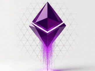 Ethereum crystal node with data streams showing developer activity growth