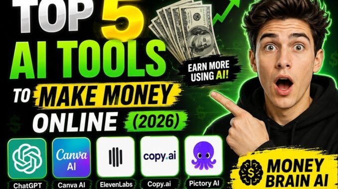 Make Money Online with AI (Top 5 Tools for Beginners 2026)