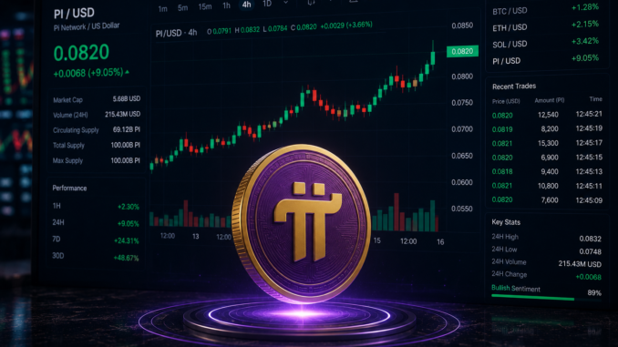 A bullish PI chart at $0.082