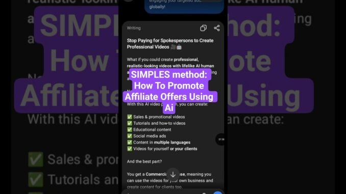 Copy → Paste → Create: How Beginners Can Use AI to Promote Affiliate Products