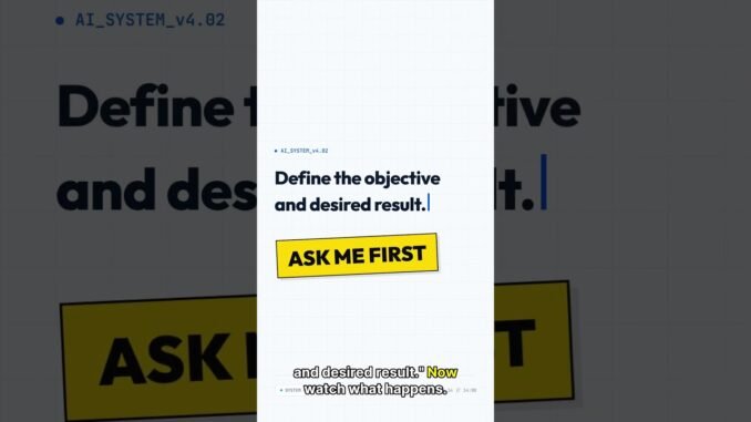 The ChatGPT Prompting Trick Most Beginners Miss #technews #ai #shorts #ainews