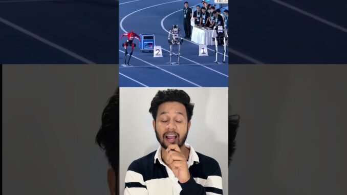 This AI powered robot broke Usain bolt world record ||  #ytshorts #ai #ainews #aivideos #aitools