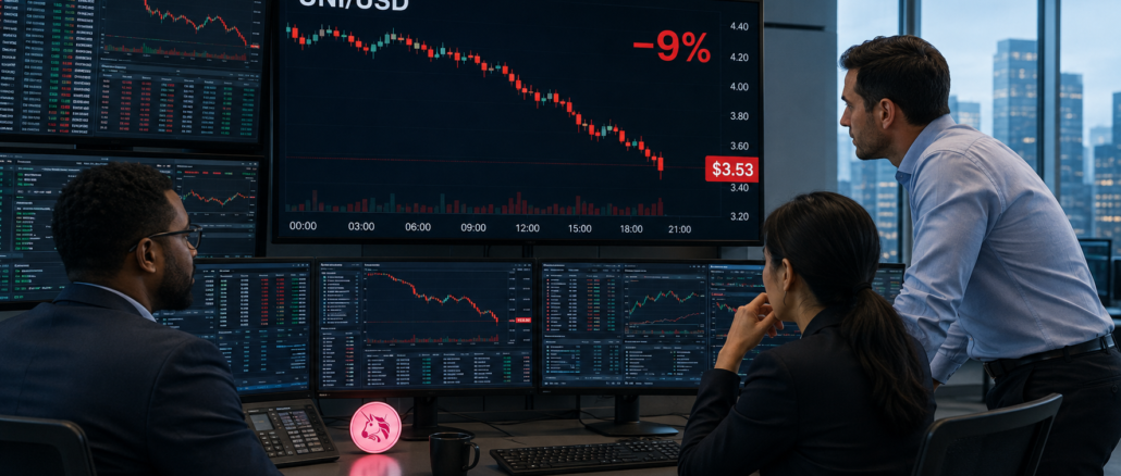 Uniswap slides 9% as weak retail demand threatens key support