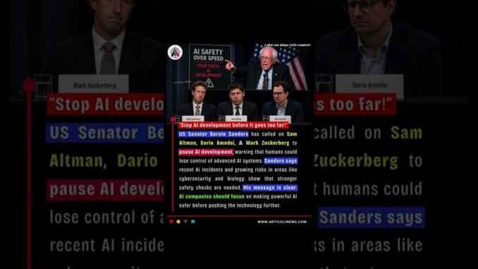 #ai #safety OVER SPEED? #ainews #berniesanders #news #usa #aishorts #aiblog #documentai #aicareers