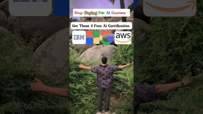 4 Free AI Certifications from Tech Giants! 🤯 #shorts