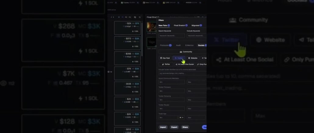 Best filters on Axiom (2026 Beginners guide) TG: forkinss #axiom #crypto #trader #memecoin