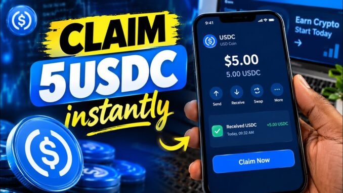 Claim $5 USDC Instantly | Step-by-Step Crypto Guide(New Method)