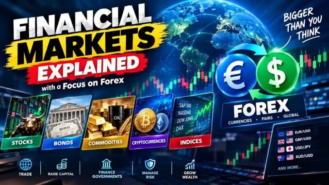 Financial Markets Explained for Beginners | Forex, Stocks, Crypto & More money 💰