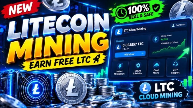 New Litecoin Mining Site 🤑 || Crypto Mining || Cloud Mining || Litecoin Mining || LTC Mining