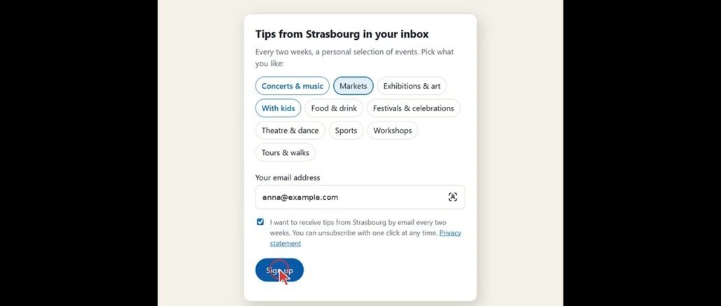 New: personalised event tips by email | DM2find AI guide