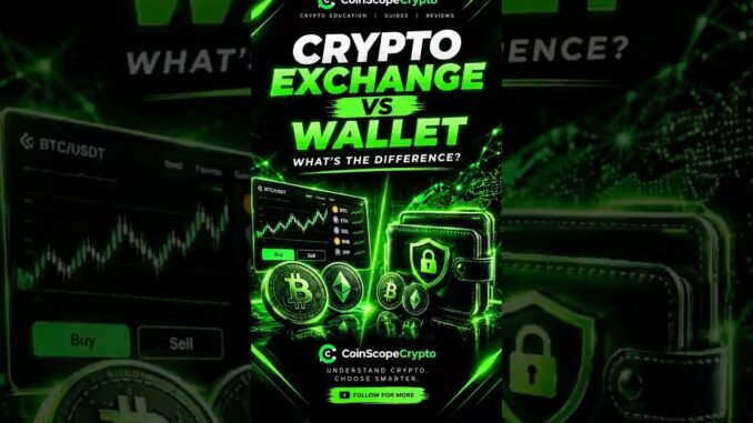 Crypto Exchange vs Wallet 🤔 What’s the Difference? #shorts