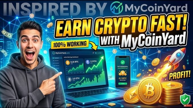 Earn Crypto Fast! MyCoinYard Ultimate Guide 💰FAUCETPAY
