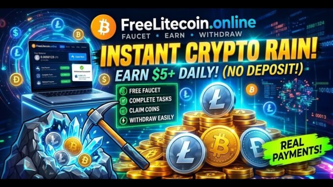 ⚠️ How to Get FREE Litecoin Every Day! (100% Free Crypto 2026) 💰💥FAUCETPAY