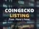 How to Get Listed on CoinGecko (and What It Costs) #crypto