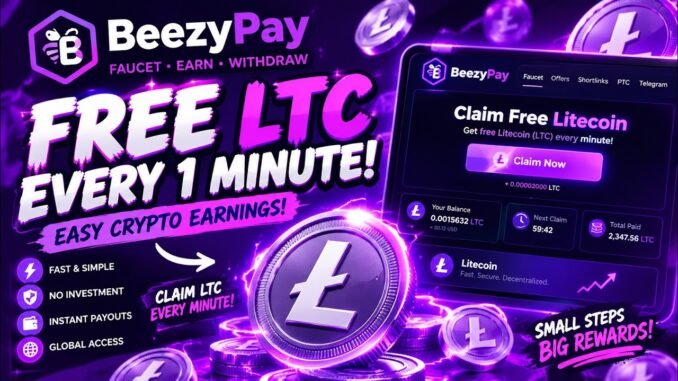 💰 “I Found a Crypto Faucet That Pays FREE LTC Every 60 Seconds?! 😱| FAUCETPAY